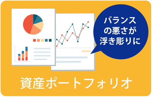 バランスの悪さが浮き彫りに 資産ポートフォリオ